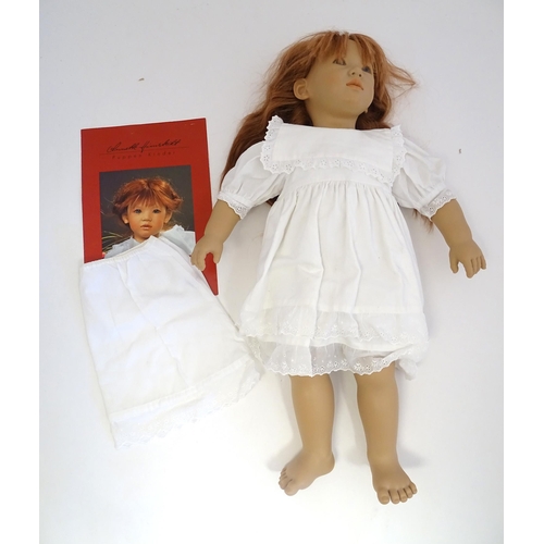 1317 - Toy: a boxed Annette Himstedt Puppen Kinder 1991/92 Liliane doll, with certificate, approximately 26... 