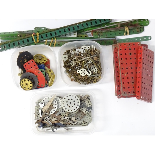 1327 - Toys: a large quantity of Meccano, to include cars, helicopter, various wheels, struts, panels etc. ... 