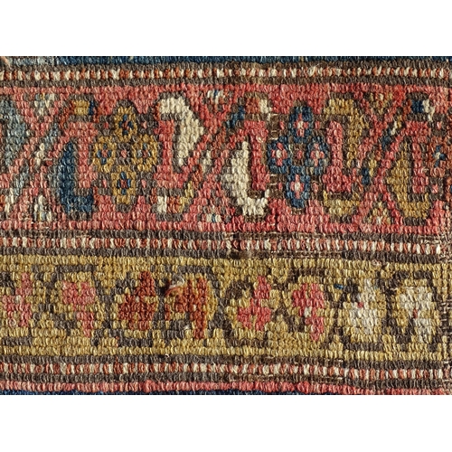 1389 - Carpet Rug : A runner with banded motif decoration . Approx. 150