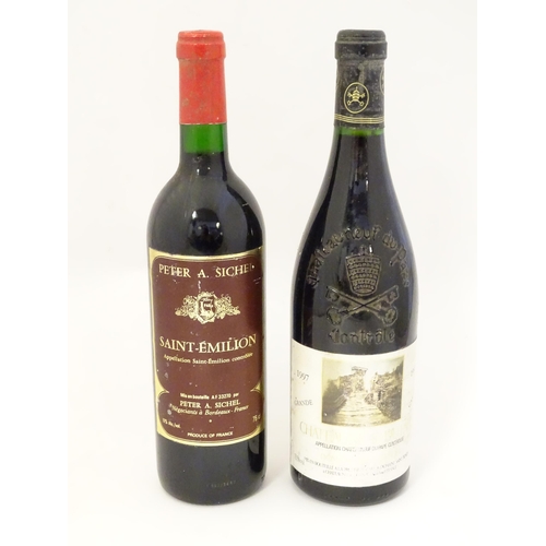 2148 - A bottle of Peter A. Sichel Saint-Emilion red wine 75cl, together with a bottle of Domaine Saint Ben... 