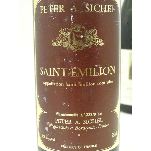 2148 - A bottle of Peter A. Sichel Saint-Emilion red wine 75cl, together with a bottle of Domaine Saint Ben... 