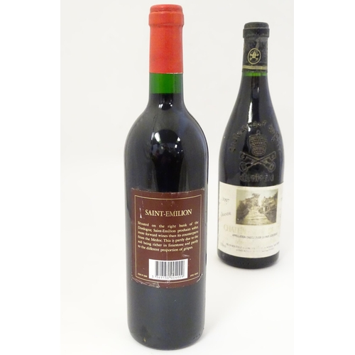 2148 - A bottle of Peter A. Sichel Saint-Emilion red wine 75cl, together with a bottle of Domaine Saint Ben... 