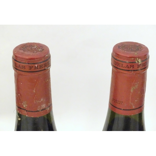 2151 - 5 bottles of Delas Freres Vacqueyras Domaines de Genets 1997 red wine, each 750ml (5)