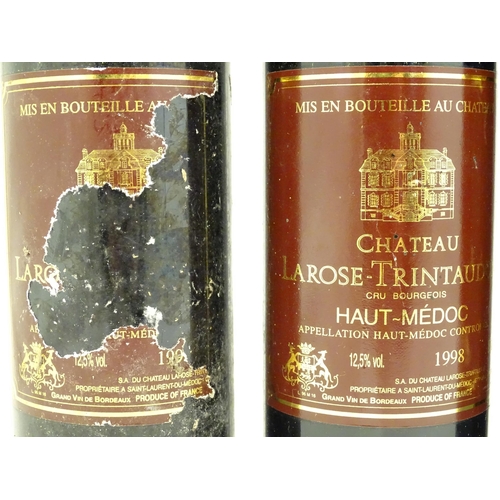 2152 - 5 bottles of Chateau Le Rose Trintaudon Haut Medoc 1998 red wine, each 750ml (5)