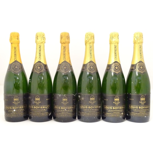 2153 - Six bottles of Louis Boyier & Cie champagne, each 75cl