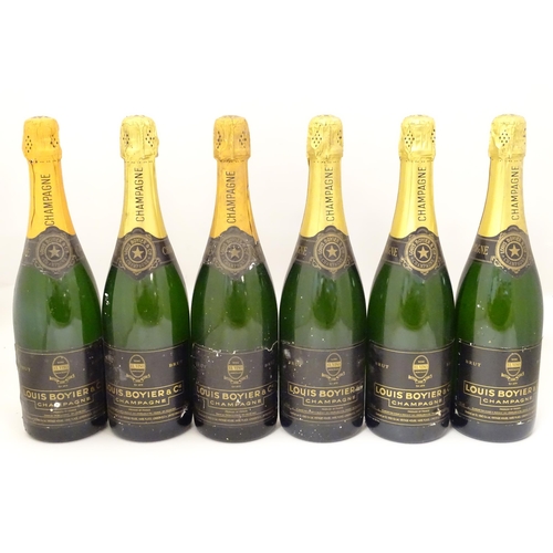 2153 - Six bottles of Louis Boyier & Cie champagne, each 75cl