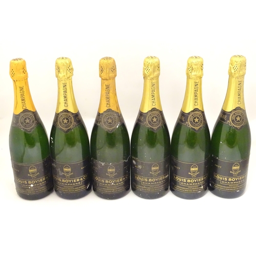 2153 - Six bottles of Louis Boyier & Cie champagne, each 75cl