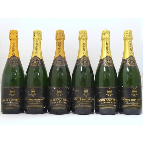 2153 - Six bottles of Louis Boyier & Cie champagne, each 75cl