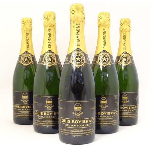 2154 - Six bottles of Louis Boyier & Cie champagne, each 75cl