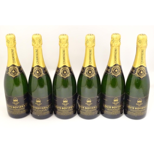 2154 - Six bottles of Louis Boyier & Cie champagne, each 75cl