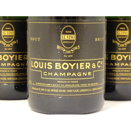 2154 - Six bottles of Louis Boyier & Cie champagne, each 75cl