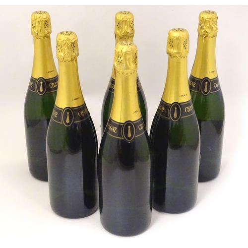 2154 - Six bottles of Louis Boyier & Cie champagne, each 75cl