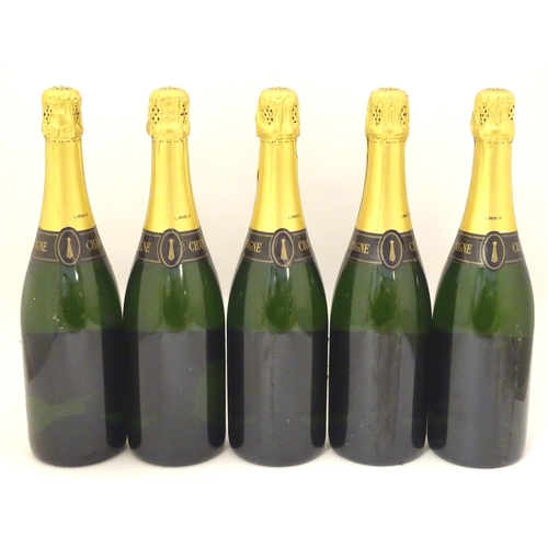 2155 - Five bottles of Louis Boyier & Cie champagne, each 75cl (5)