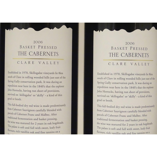 2167 - Five bottles of Skillogalee basket pressed Clare Valley 'The Cabernets' 2006 red wine, each 75ml (5)