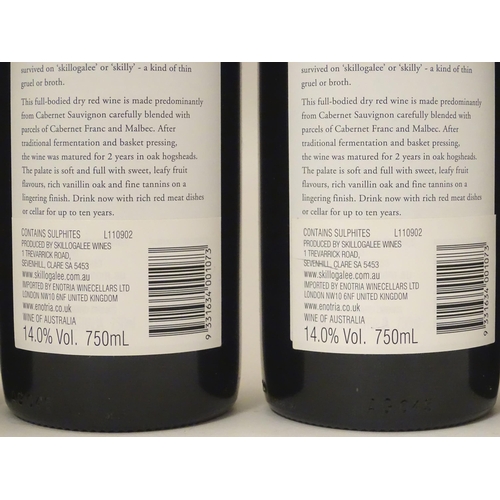 2167 - Five bottles of Skillogalee basket pressed Clare Valley 'The Cabernets' 2006 red wine, each 75ml (5)