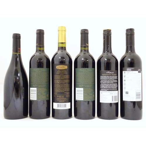 2168 - Six bottles of red wine, to include a Wolf Blass President's Selection 2005 Shiraz 75cl and a Rockba... 