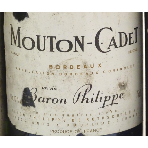 2170 - Twelve bottles of white and red wine, to include a Baron Philippe Mouton-Cadet Bordeaux 75cl and a L... 