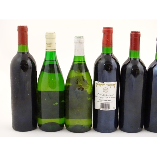 2170 - Twelve bottles of white and red wine, to include a Baron Philippe Mouton-Cadet Bordeaux 75cl and a L... 