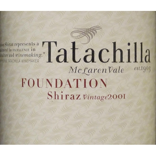 2172 - Six bottles of red wine, including three Tatachilla McLaren Vale 'Foundation' shiraz vintage 2001 75... 