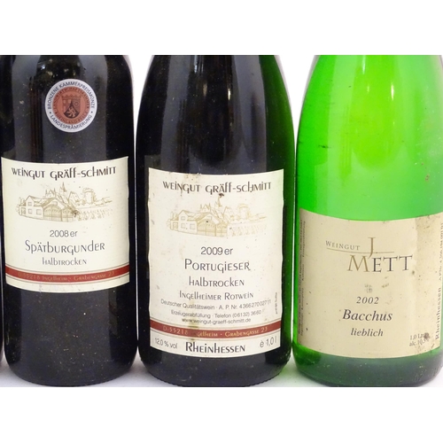 2175 - An assortment of red and white wines, to include a J Mett 2022 Bacchus Lieblich 2002 75cl and a Tren... 