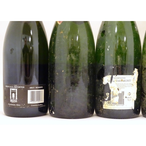 2177 - Six bottles of Champagne, to include Bilecart-Salmon 75cl, Ellner Epernay 75cl and Perrier-Jouet 75c... 