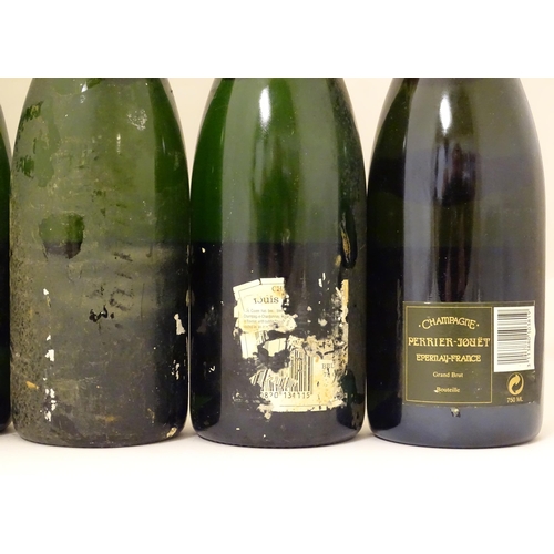 2177 - Six bottles of Champagne, to include Bilecart-Salmon 75cl, Ellner Epernay 75cl and Perrier-Jouet 75c... 