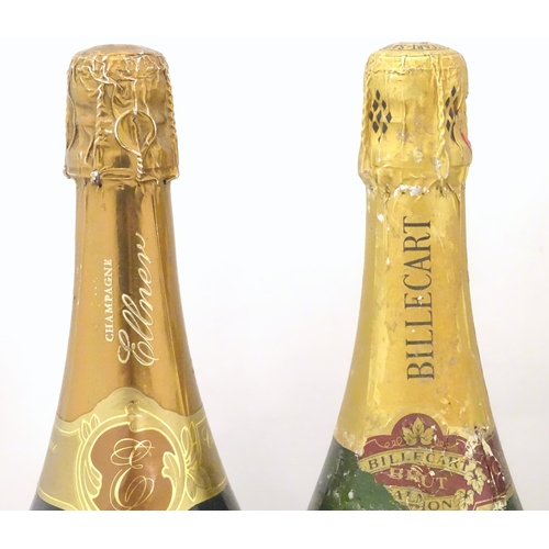 2177 - Six bottles of Champagne, to include Bilecart-Salmon 75cl, Ellner Epernay 75cl and Perrier-Jouet 75c... 