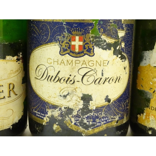 2179 - Nine bottles of Champagne, to include Dubois-Caron 75cl, Mercier 75cl and Cremant de Bourgogne 75cl ... 