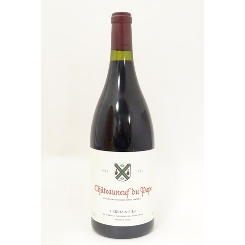 2161 - A boxed magnum bottle of Perrin & Fils Chateauneuf du Pape 1995 red wine, 150cl