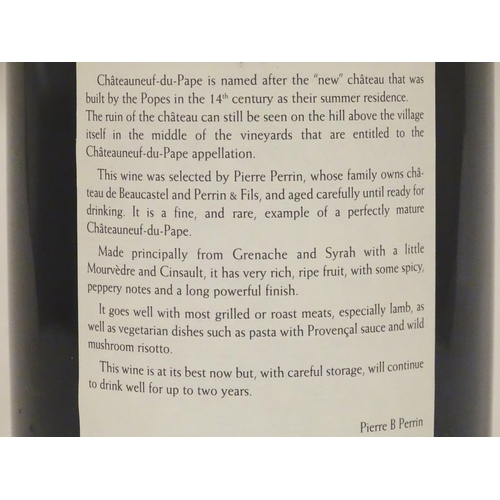 2161 - A boxed magnum bottle of Perrin & Fils Chateauneuf du Pape 1995 red wine, 150cl