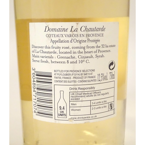 2164 - Four bottles of wine, comprising Domaine La Chautarde rose 2007 750ml, Weltvrede Cape Muscat 2001 37... 