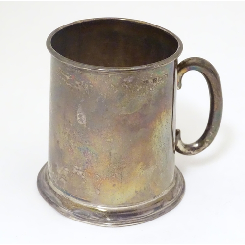 430 - A silver Christening mug hallmarked Birmingham 1936. 3