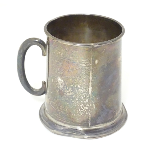 430 - A silver Christening mug hallmarked Birmingham 1936. 3