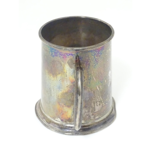 430 - A silver Christening mug hallmarked Birmingham 1936. 3