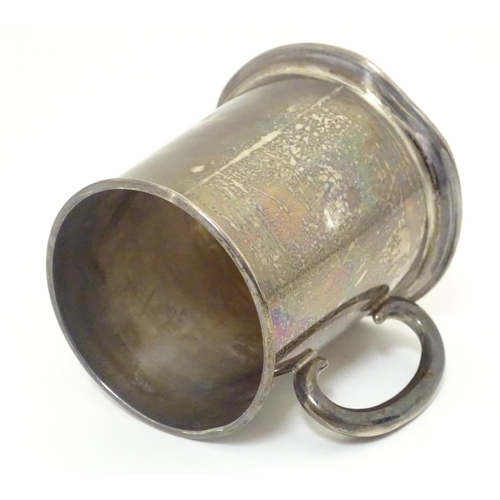 430 - A silver Christening mug hallmarked Birmingham 1936. 3
