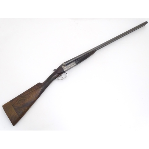 2292 - S2 Shotgun: a Peter Knight, Nottingham 12 bore side by side shotgun, boxlock action with double trig... 