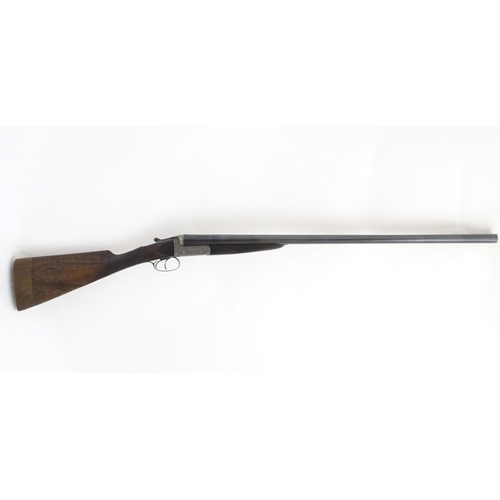 2292 - S2 Shotgun: a Peter Knight, Nottingham 12 bore side by side shotgun, boxlock action with double trig... 