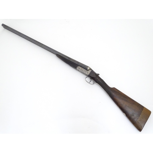 2292 - S2 Shotgun: a Peter Knight, Nottingham 12 bore side by side shotgun, boxlock action with double trig... 