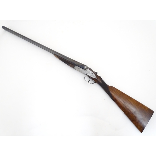 2296 - S2 Shotgun: a William Ford, Birmingham, Eclipse 12 bore side by side shotgun, No. 1 of a pair, sidel... 