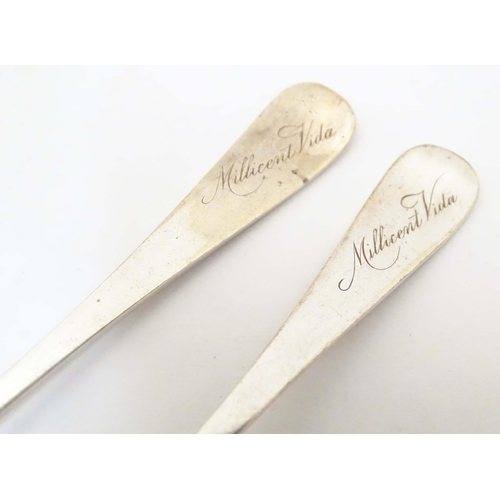 406 - A silver Christening spoon and fork hallmarked Sheffield 1909 William Gallimore & Sons Approx 5