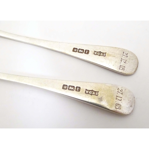 406 - A silver Christening spoon and fork hallmarked Sheffield 1909 William Gallimore & Sons Approx 5