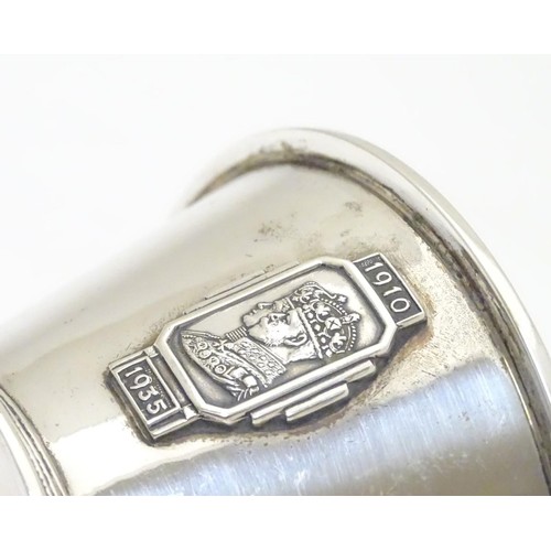 365 - An Art Deco Commemorative bowl hallmarked Birmingham 1934 maker Barker Brothers Silver Ltd. with sil... 