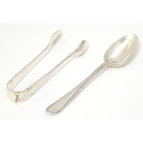 427 - Silver sugar tongs hallmarked Sheffield 1925 maker Cooper Brothers & Sons Ltd together with a silver... 