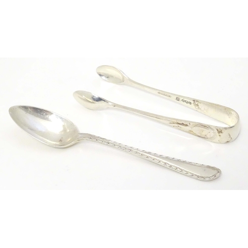 427 - Silver sugar tongs hallmarked Sheffield 1925 maker Cooper Brothers & Sons Ltd together with a silver... 