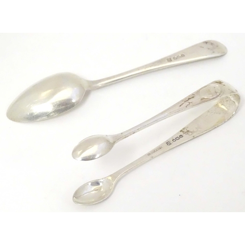 427 - Silver sugar tongs hallmarked Sheffield 1925 maker Cooper Brothers & Sons Ltd together with a silver... 