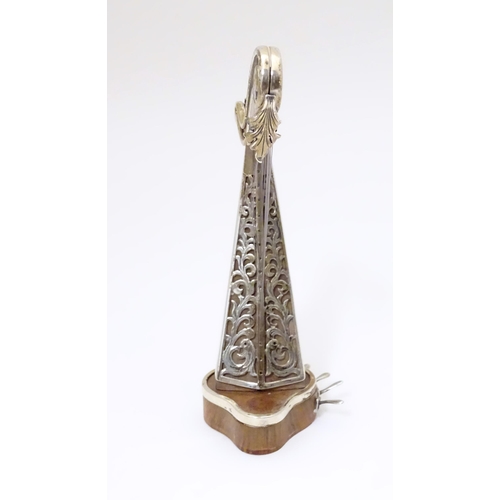 485 - A silver model of a harp by Sachetti . Approx. 5