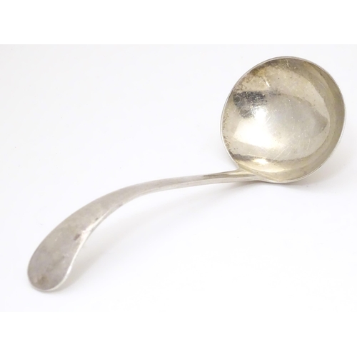 503 - A silver old English pattern sauce ladle.  Hallmarked Sheffield 1938 maker Viner's Ltd (Emile Viner)... 