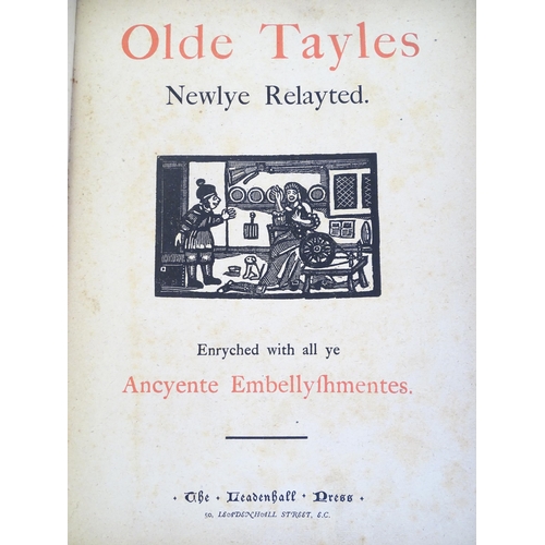 835 - Book: Olde Tayles Newlye Relayted - Enryched with All Ye Ancyente Embellyshmentes, by Joseph Crawhal... 