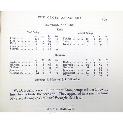 845 - Books: Sussex Cricket, by A. E. R. Gilligan. Published by Chapman & Hall, 1933. Together with Lord's... 