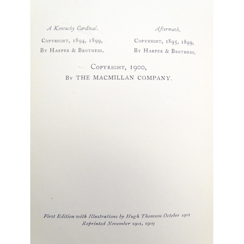 849 - Books: Four assorted books, titles comprising A Kentucky Cardinal and Aftermath, by James Lane Allen... 